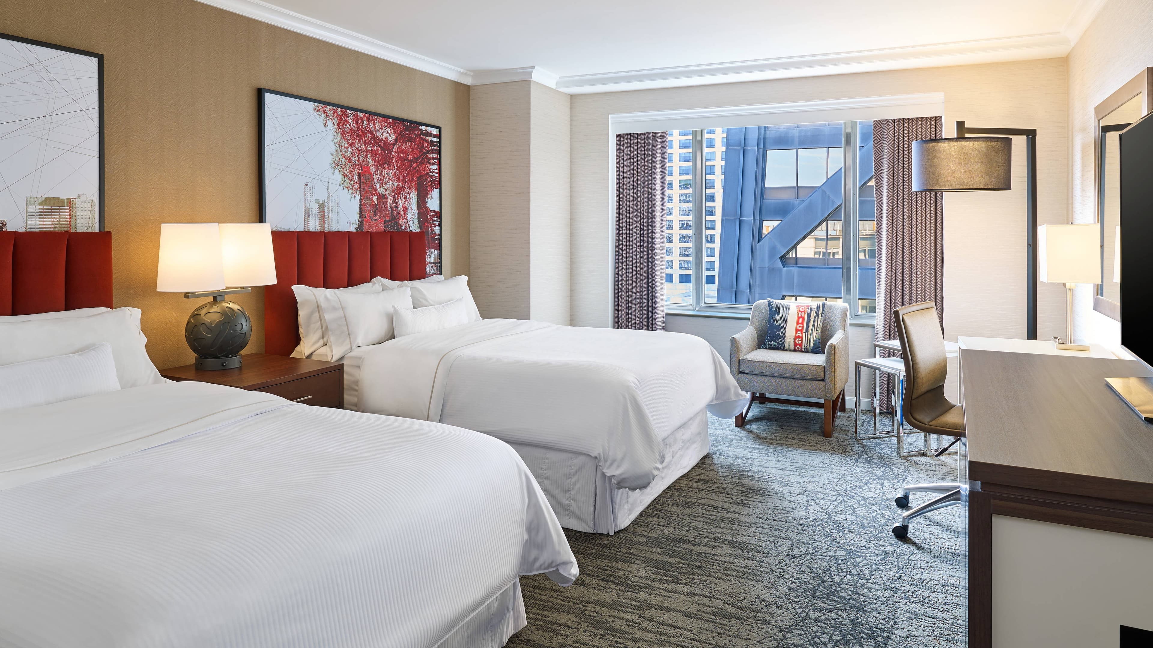 Traditional 2 Double Beds - Image 2