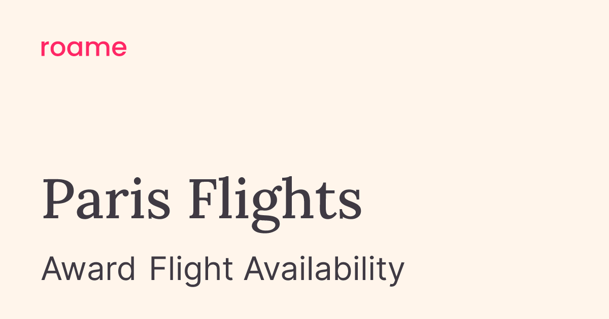 Roame - Best Flights to Paris (PAR)