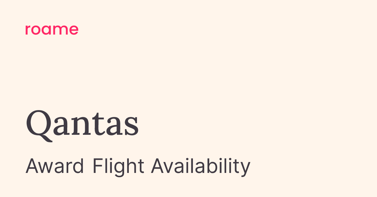 Find Qantas Frequent Flyer Award Flights