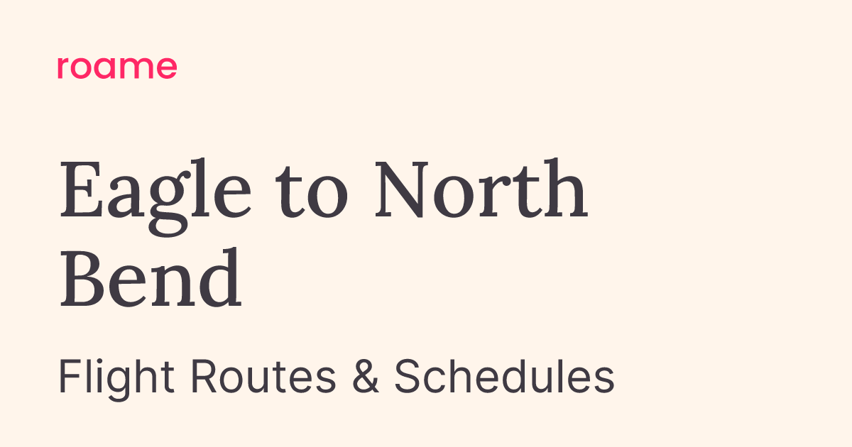 EGE to OTH flights | Eagle to North Bend | Roame Flightmap