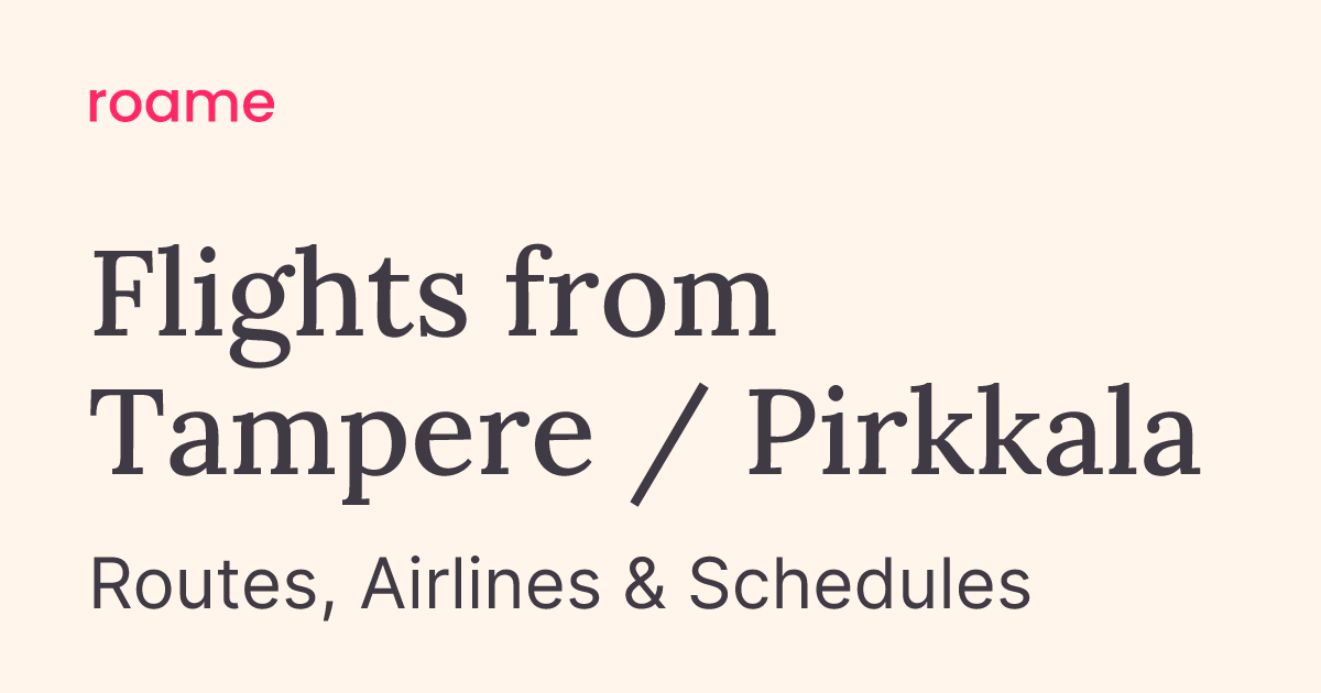 Flights from TMP: Routes & Airlines | Roame