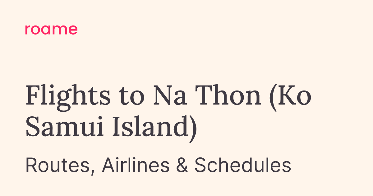 Flights to USM: Routes & Airlines | Roame