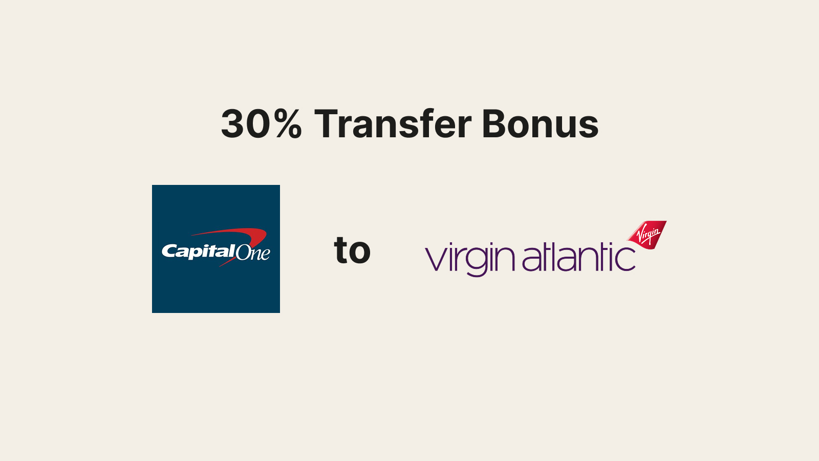30% Capital One transfer bonus to Virgin Atlantic Flying Club - Roame